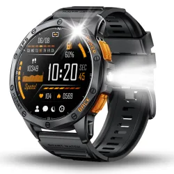 Smartwatch Męski Angelo AWK67 czarny GPS Wodoodporny Sport Rozmowy Menu PL